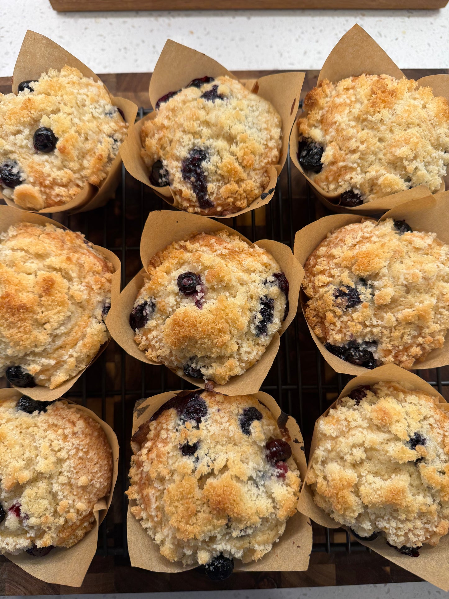 Blueberry Sourdough Muffins